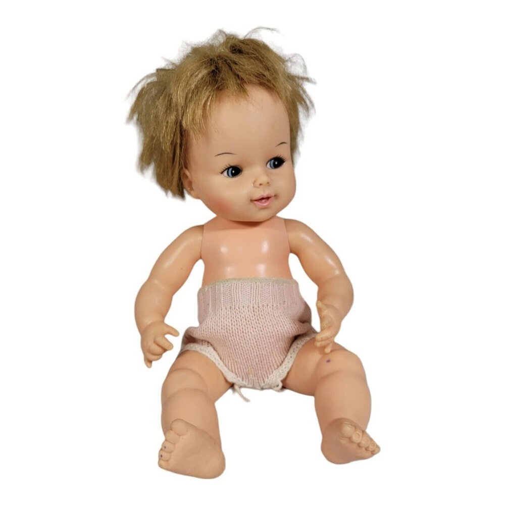 VTG 1967 Horsman‎ Baby Doll Blue Eyes, Blonde Hair 14"